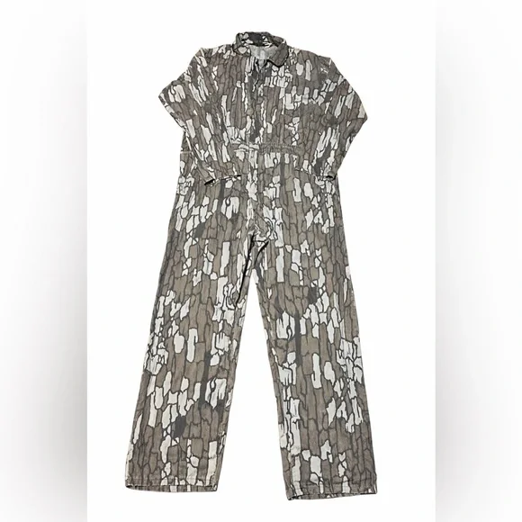 Vintage Redhead Blue Bell Trebark Camo Coveralls 90s Hunting - Picture 1 of 16